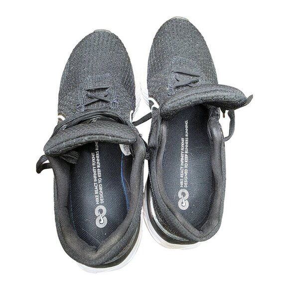 Nike React Infinity Run Flyknit 3 FK Size 9 Black White Running Women Shoe Sneak - Picture 14 of 16